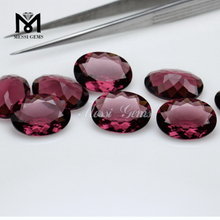 Venta al por mayor, piedras preciosas de cristal ovalado de 13x18, piedras de cristal de rodolita para joyería