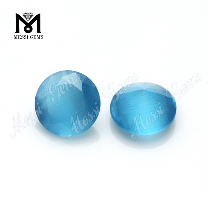 Piedras preciosas sueltas Redondas Piedras de vidrio de 9,0 mm Piedra de ojo de gato