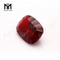 Precio de fábrica de Wuzhou Cojín de arte lapidario Corte cóncavo Piedras de vidrio de color rojo