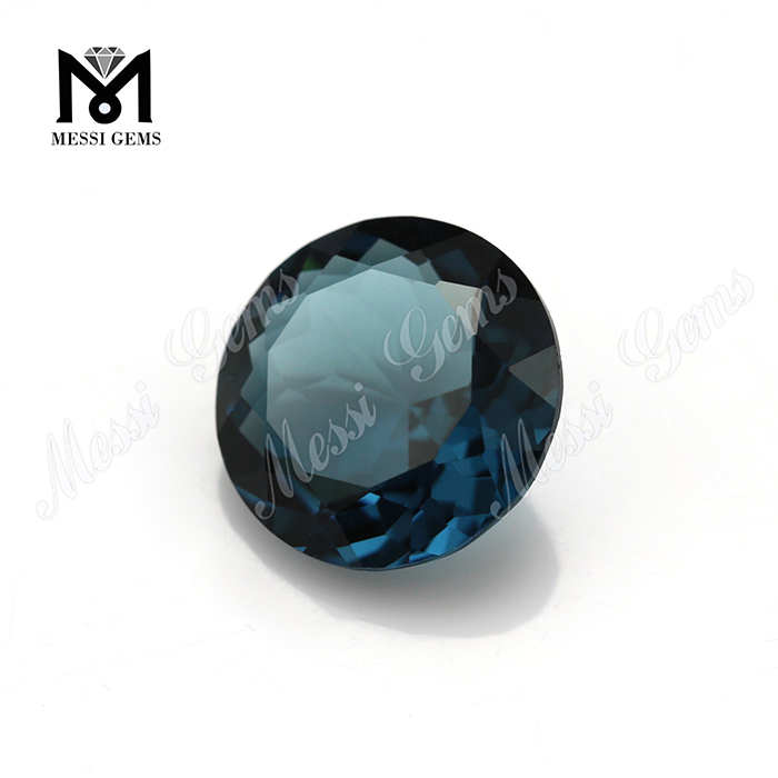 Piedras de cristal facetado esmeralda azul para joyería.