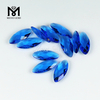 Abalorio de vidrio de topacio azul de 8 x 19 mm de corte marquesa doble Briolette para la fabricación de joyas