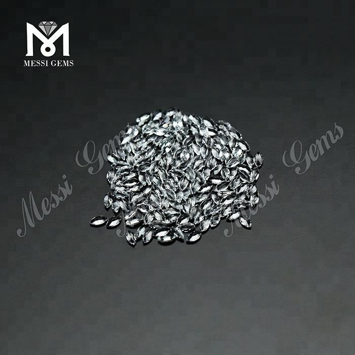 Precios de piedra topacio blanco natural al por mayor de 2*4mm para joyería