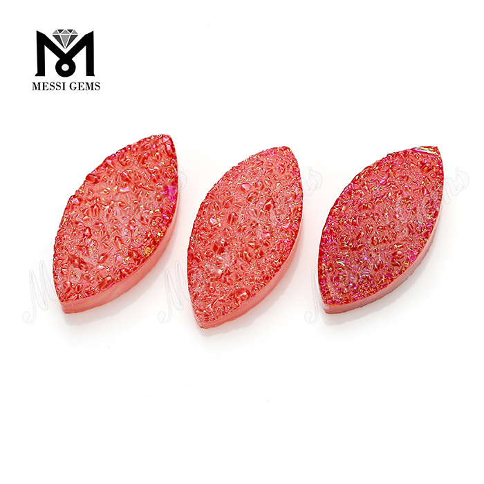 marquesa roja formas joyas de bricolaje drusas reales piedras drusas