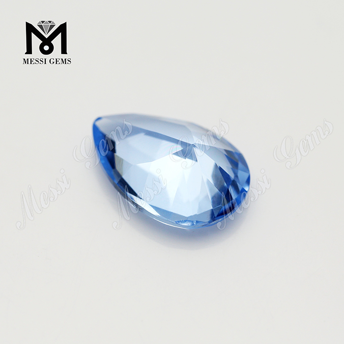 Venta al por mayor 106 # piedra de espinela azul piedra preciosa de espinela sintética cortada en pera