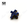 Venta al por mayor de piedra druzy de ágata azul natural en forma de cruz de China