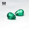 Venta al por mayor de piedra esmeralda creada en forma de pera Colombia Emerald