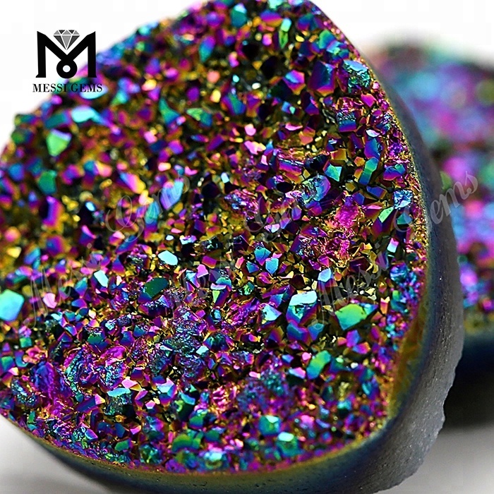 Ágata druzy roja natural del arco iris del billón natural Piedra druzy natural