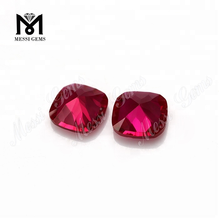 Corindón sintético al por mayor 5 # precio de piedra de rubí de color rojo para joyería de corindón rojo