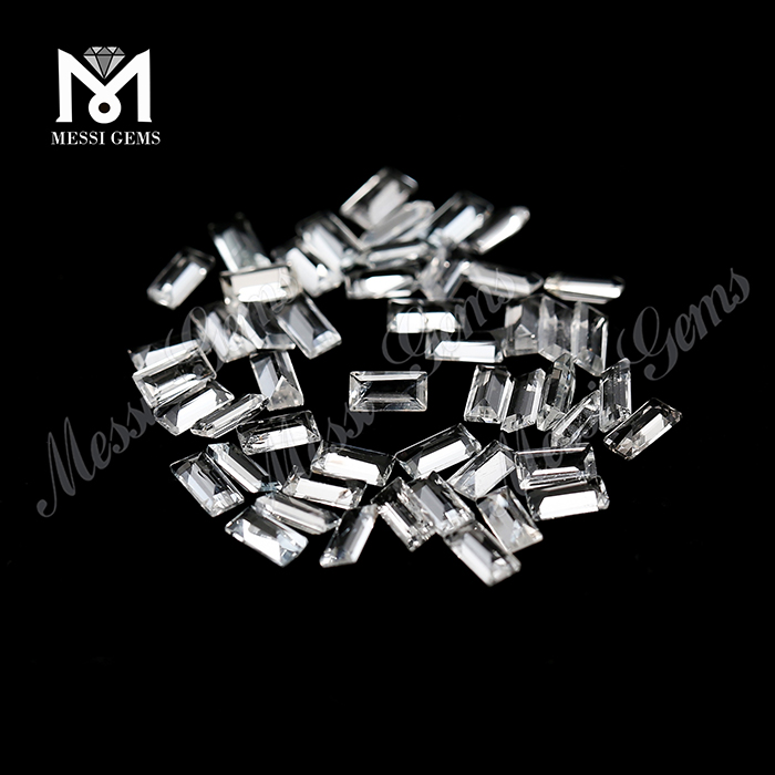 Piedra de topacio blanco suelta natural suelta de 2x4 mm de corte ovalado