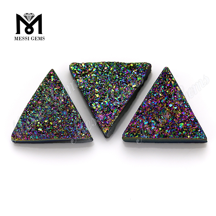 Venta al por mayor Druzy Stone Rainbow Red Druzy Pendant Proveedor