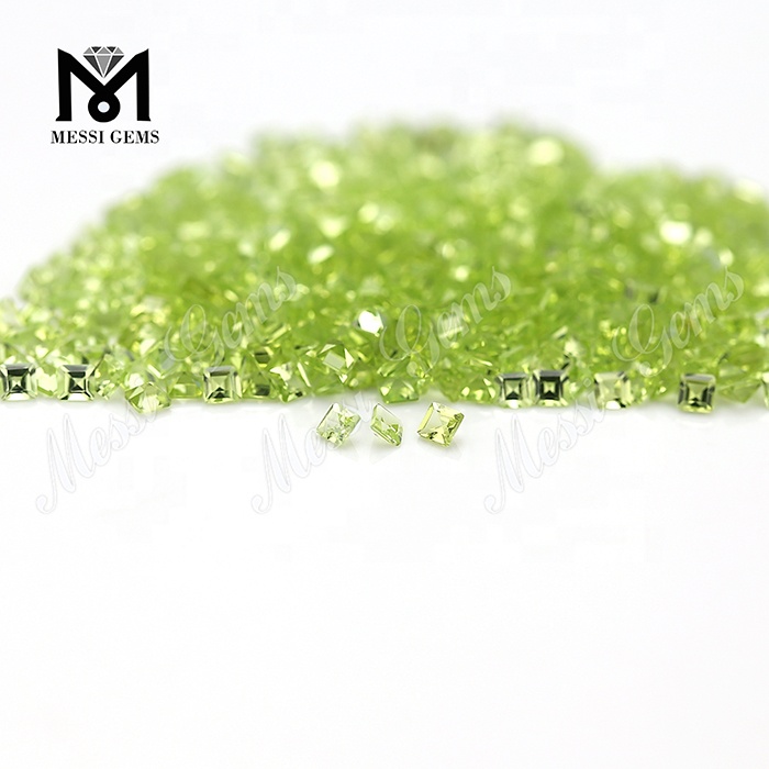 Piedras preciosas de peridoto sueltas naturales cortadas princesa al por mayor baratas