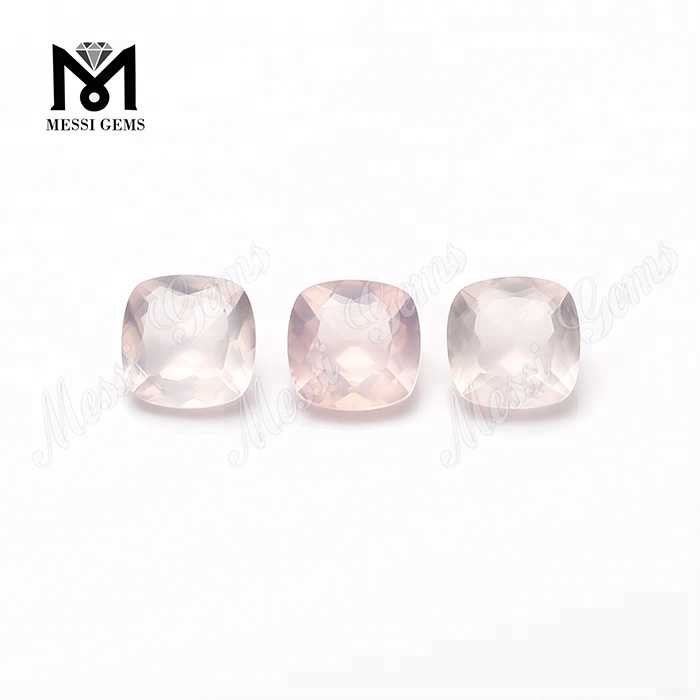 Piedras preciosas sueltas de cristal de cuarzo rosa natural sueltas de alta calidad