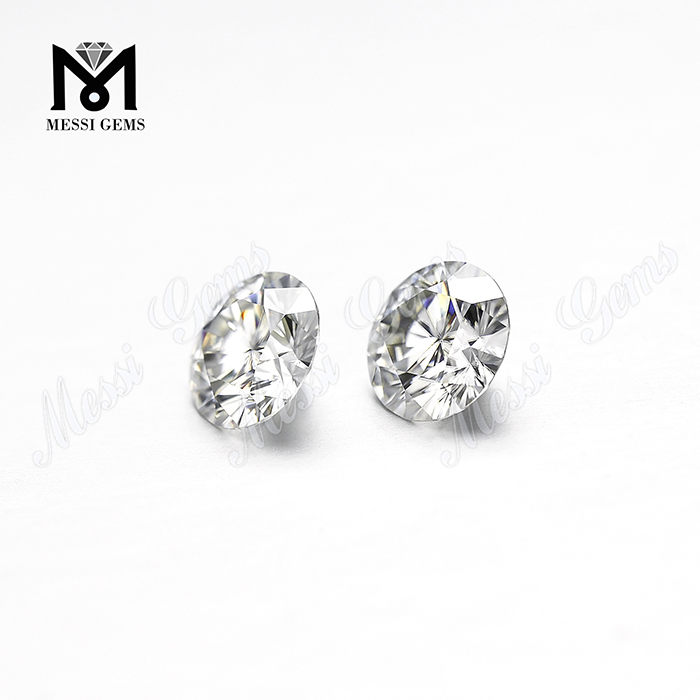Diamantes moissanites blancos sintéticos de forma redonda de 1 quilate