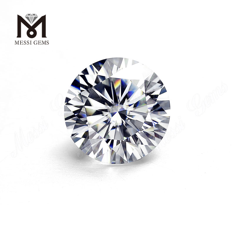Piedra de moissanita DEF de 15,0 mm Forma redonda de diamante de moissanita blanca preciosa