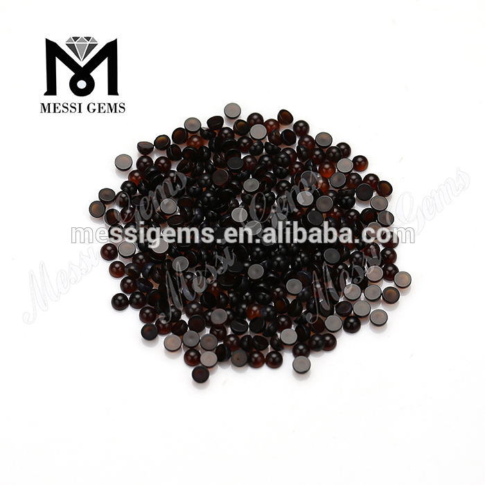 cabujón redondo piedra de ágata roja suelta de 2,5 mm
