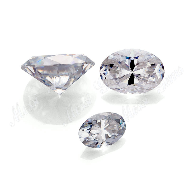 Moissanite de corte ovalado suelto de 7x5 mm de color blanco sintético a precio mayorista