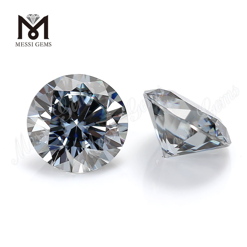 Diamante de moissanita DEF de alta calidad, venta al por mayor, piedra de moissanita gris de 3,7mm-4,0mm