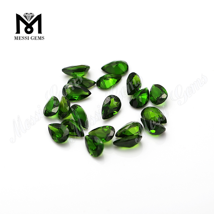 Gran oferta, corte de pera, piedra preciosa suelta de alta calidad, diópsido de cromo Natural
