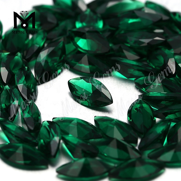 marquesa de color verde esmeralda sintética nano piedra preciosa suelta