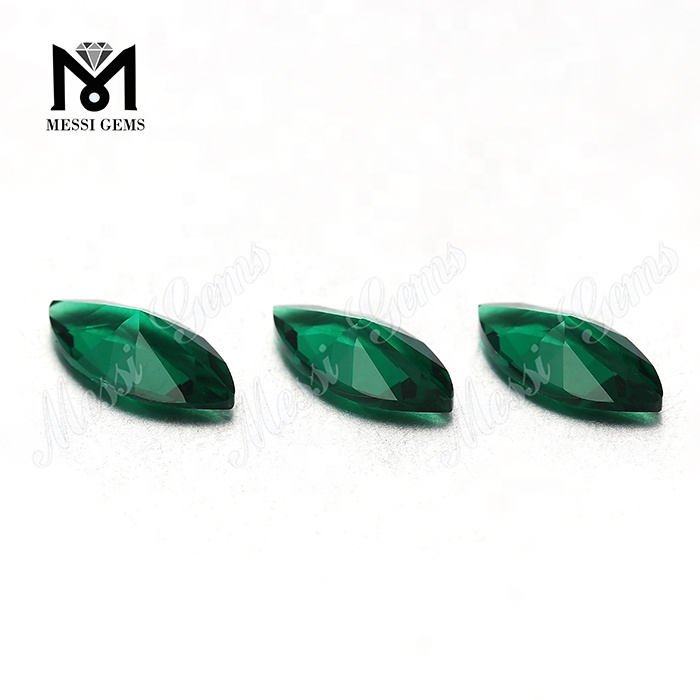 marquesa de color verde esmeralda sintética nano piedra preciosa suelta