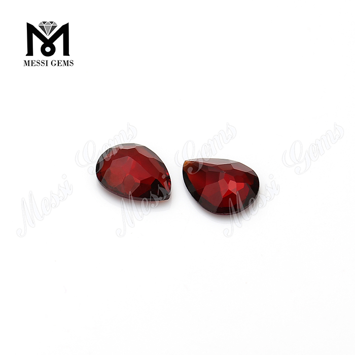 piedras de granate rojo cortadas en pera piedras preciosas naturales a la venta