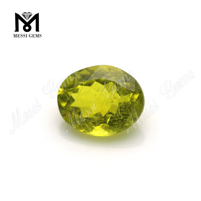Piedras de peridoto natural de piedras preciosas sueltas de corte ovalado al por mayor para joyería