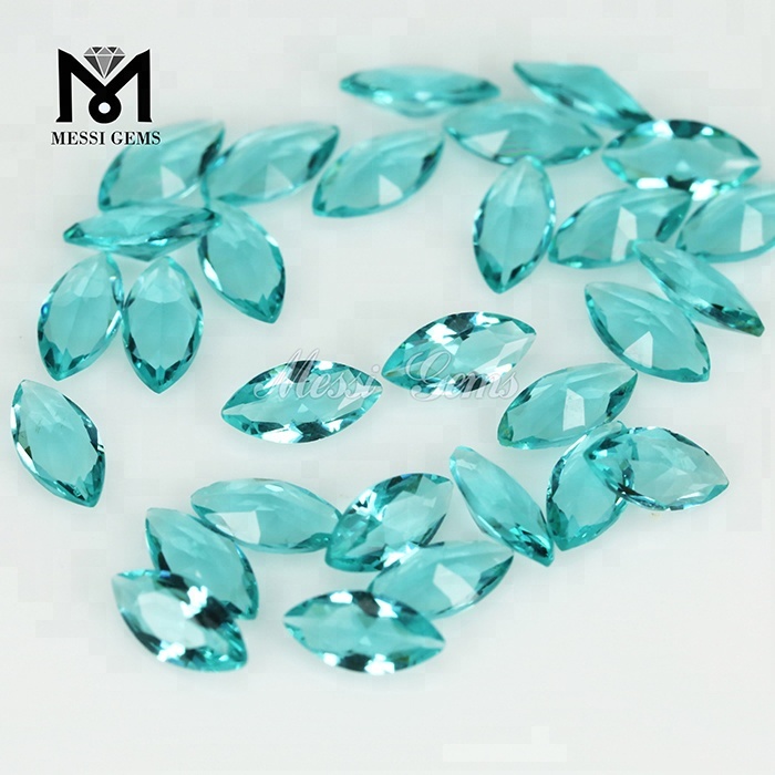 Gemas sueltas cortadas a máquina Marquesa facetada 3 x 6 mm Piedra de cristal transparente