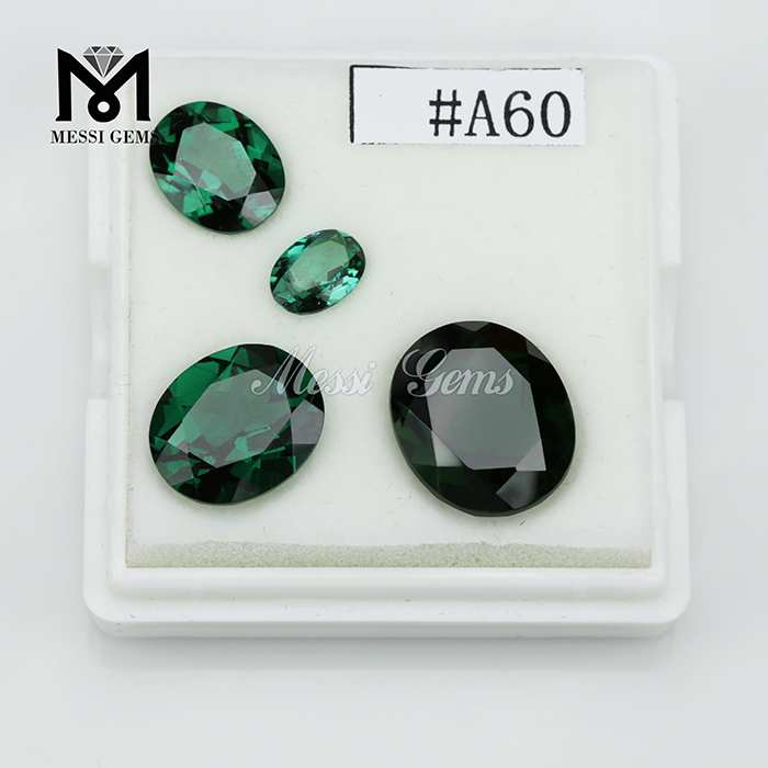 Piedras preciosas de tamaño grande, forma ovalada, 12 x 14, piedra preciosa Nanosital de vidrio