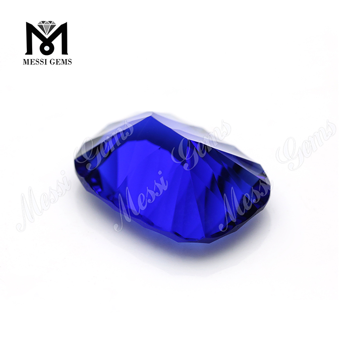 Russ Sintético 13x18MM Zafiro Azul Cristal Tallado Cóncavo