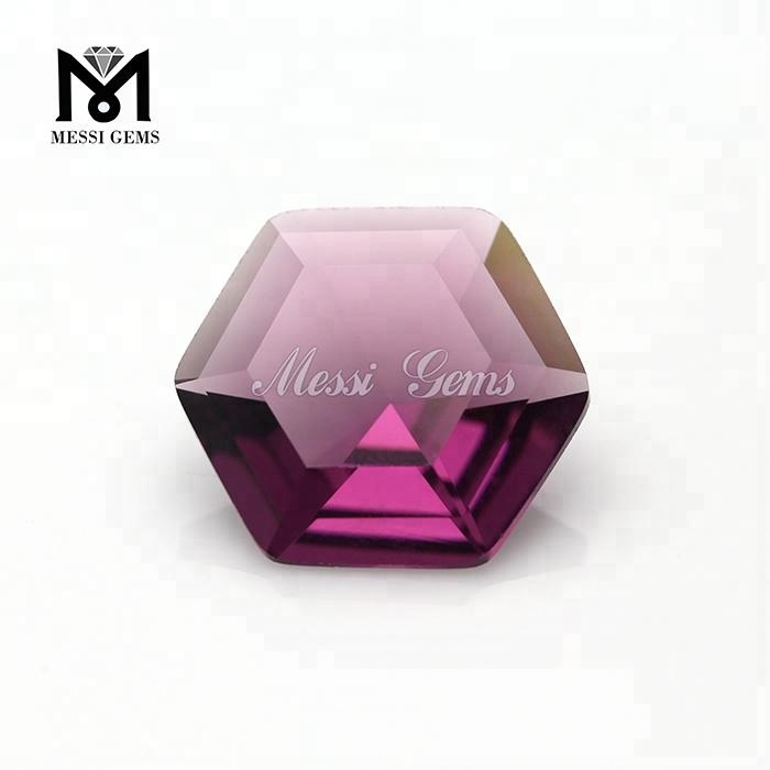 Gemas de vidrio con forma hexagonal de productos de alta calidad