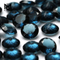 Piedras de cristal facetado esmeralda azul para joyería.