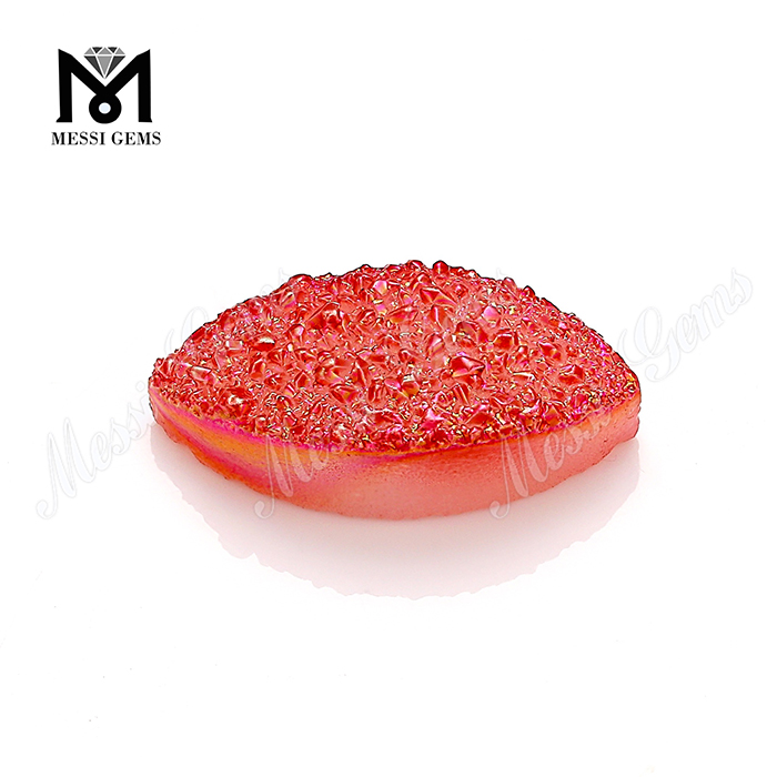 marquesa roja formas joyas de bricolaje drusas reales piedras drusas