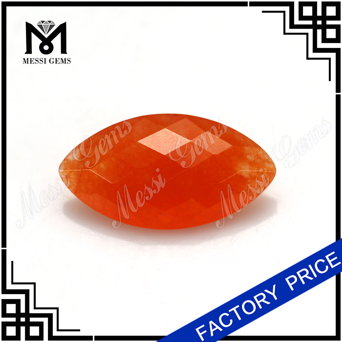 Nuevo estilo chino MarquiseJade rojo Piedra preciosa al por mayor Jade natural