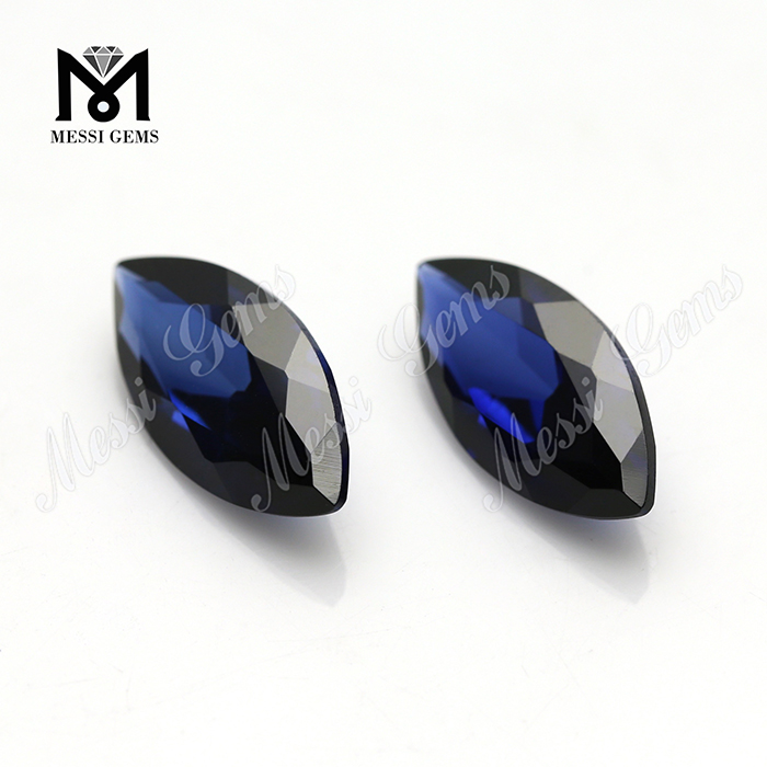 Venta caliente Marquesa corte piedras preciosas sueltas zafiro azul piedras de corindón sintético