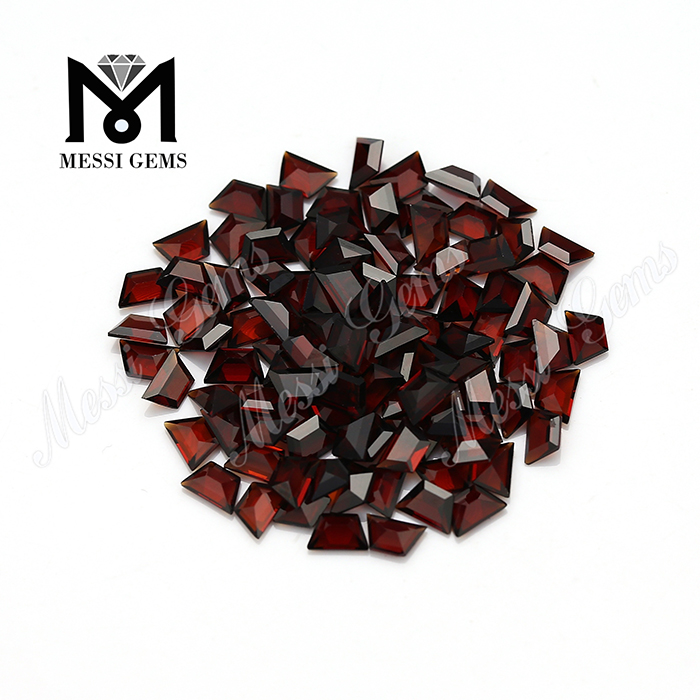 Limpieza de ojos pequeñas piedras naturales corte trapezoidal granate rojo precio