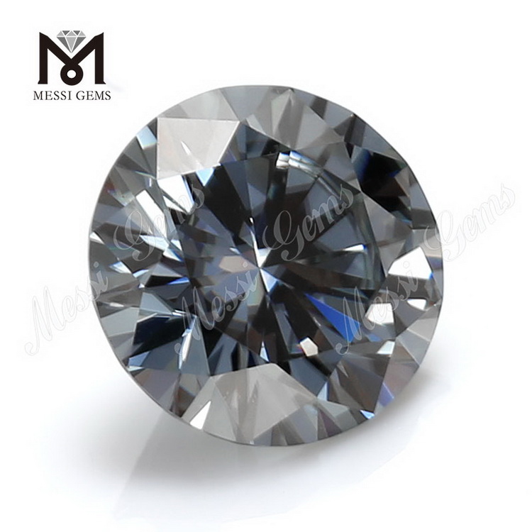 Piedra preciosa suelta talla brillante precio de diamante moissanita gris de 1 quilate