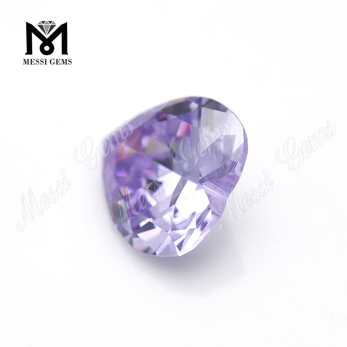 Piedra cz de color de fábrica, piedra preciosa de zirconia cúbica lavanda suelta