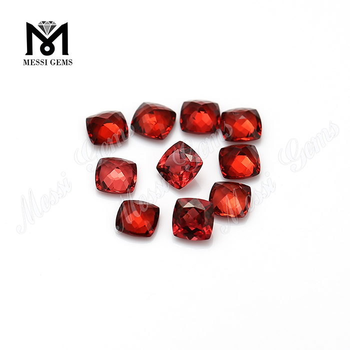 piedras preciosas naturales talla cojín piedras de granate rojo precio por quilate