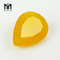 Piedras preciosas de ágata amarilla de 10x14 mm con corte de pera