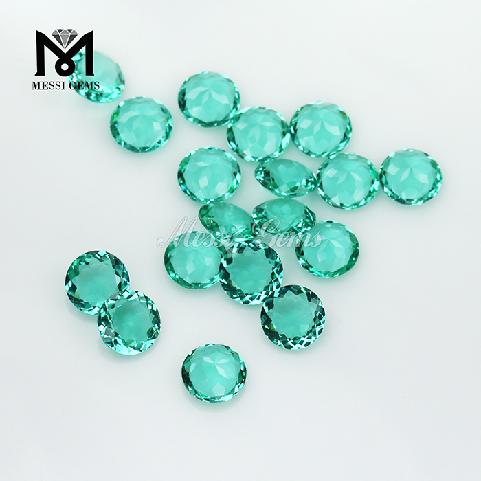 Cuentas de vidrio de color Paraiba de piedras preciosas sueltas de 8,0 mm
