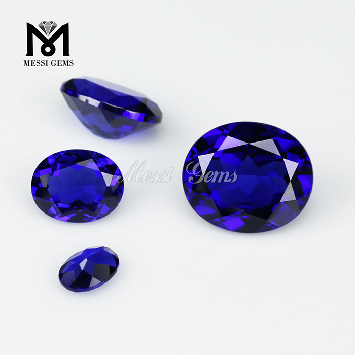 Corte ovalado sintético 10x12mm piedra nano sital piedra preciosa nanosital azul