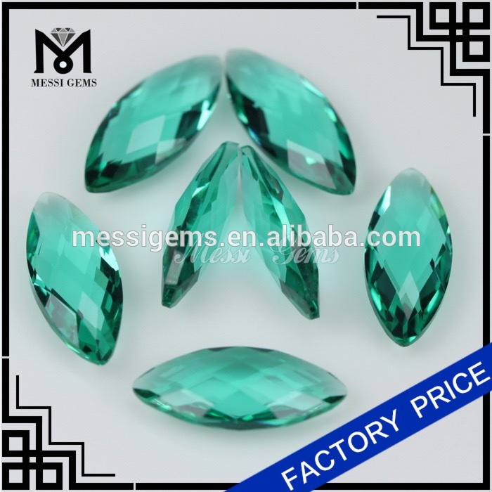 Venta al por mayor de piedras de vidrio paraiba talla marquesa de 8x19 mm.