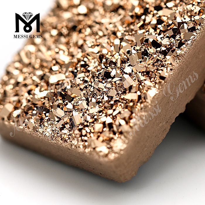 Venta al por mayor Druzy de ágata de oro rosa Druzy natural