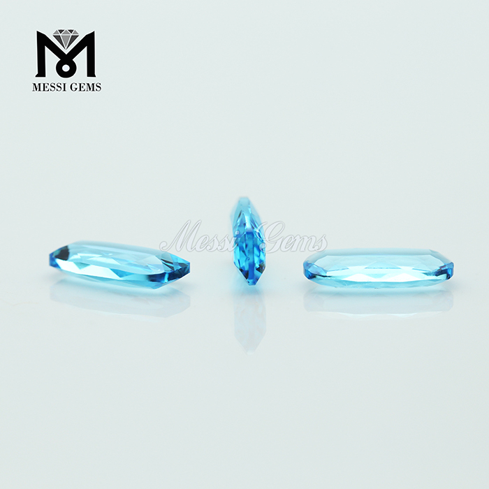 6 x 12 mm cojín doble damero color azul cielo piedra cristal