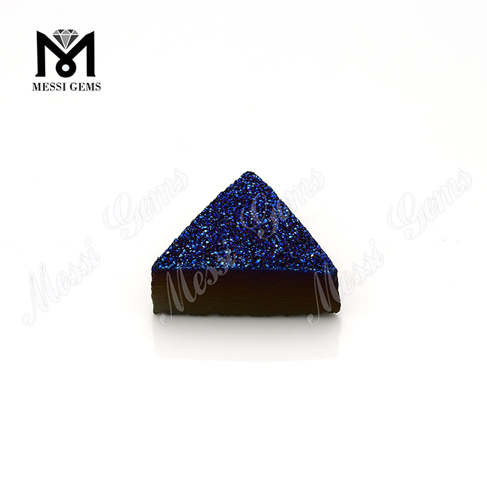 Druzy de ágata azul natural de gran oferta, piedra drusa para joyería de plata