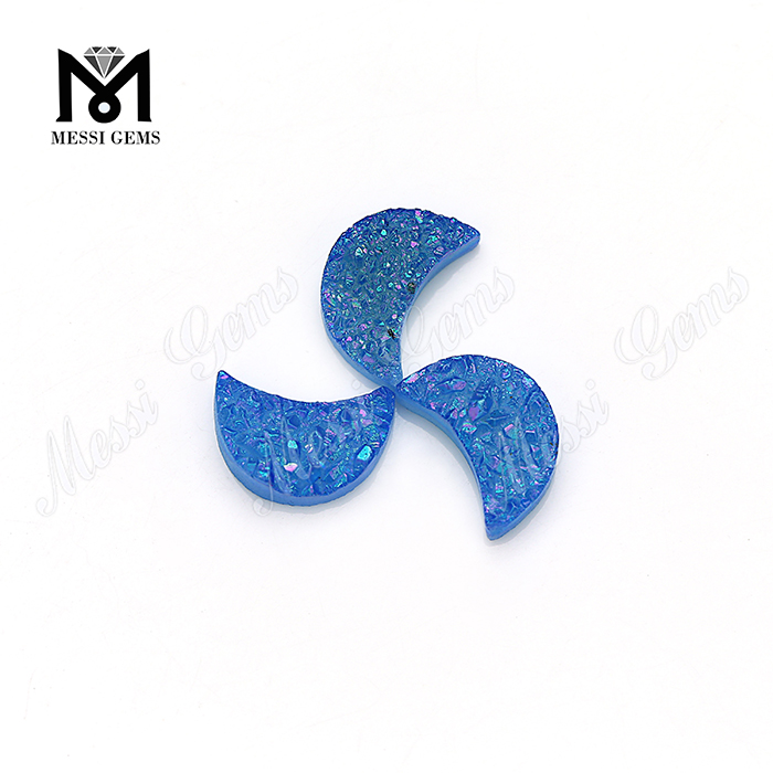 Piedras preciosas naturales ágata azul ágata drusa para joyería al por mayor