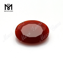 ágata roja natural facetada talla ovalada tamaño 13*18mm