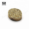 Piedra de cabujón druzy natural ovalada al por mayor Druzy de oro de 24 quilates