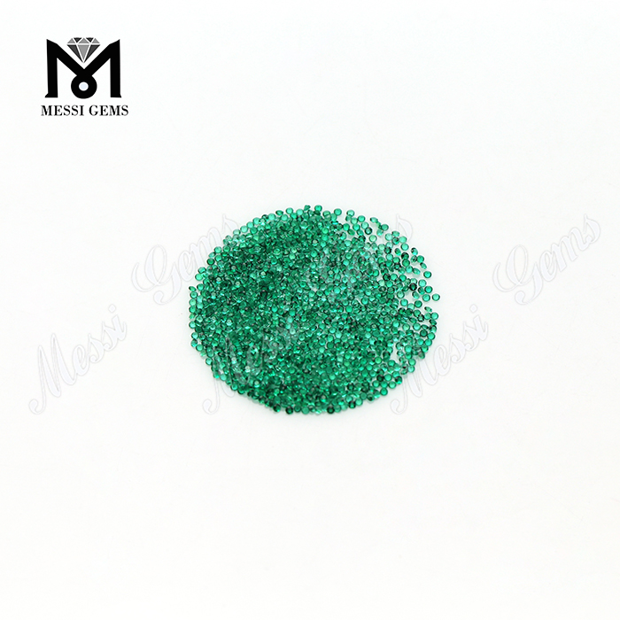Piedra esmeralda natural creada Piedra preciosa esmeralda de tamaño pequeño de 1,25 mm