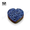 Druzy Natural en forma de corazón 12x12mm azul Druzy ágata piedra suelta